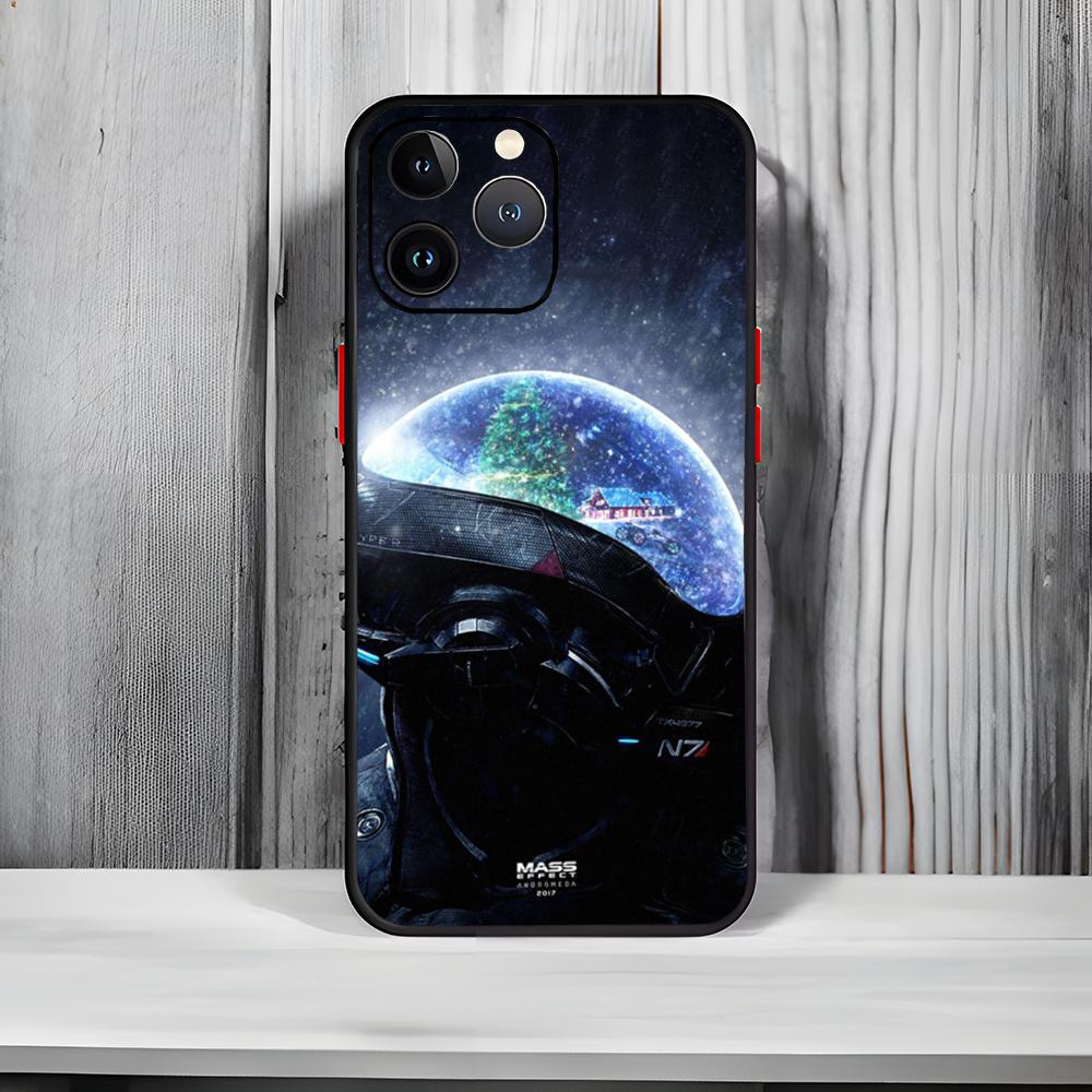 

Sci-Fi Video Game M-Mass Effect Phone Case Black Matte Thin Phone Case For iPhone17 16 15 14 13 ProMax iphone12promax