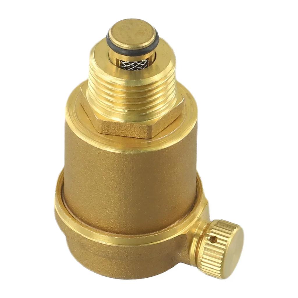 Brass Solar Water Heater Air Vent Valve, Automatic Pressure Release Hot & Cold Water Systems Low Pressure Vessels