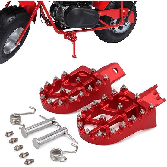 Mini Bike Foot Pegs Footrest Bracket Set MX Style CNC For CT200U CT200U-EX BT200X CT100U Trail 100cc 212cc 196cc Mini Bike Black