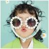 Kids Daisy Flower Sunglasses UV400 Protection Summer Beach Shades for Girls Baby Outdoor Eyewear