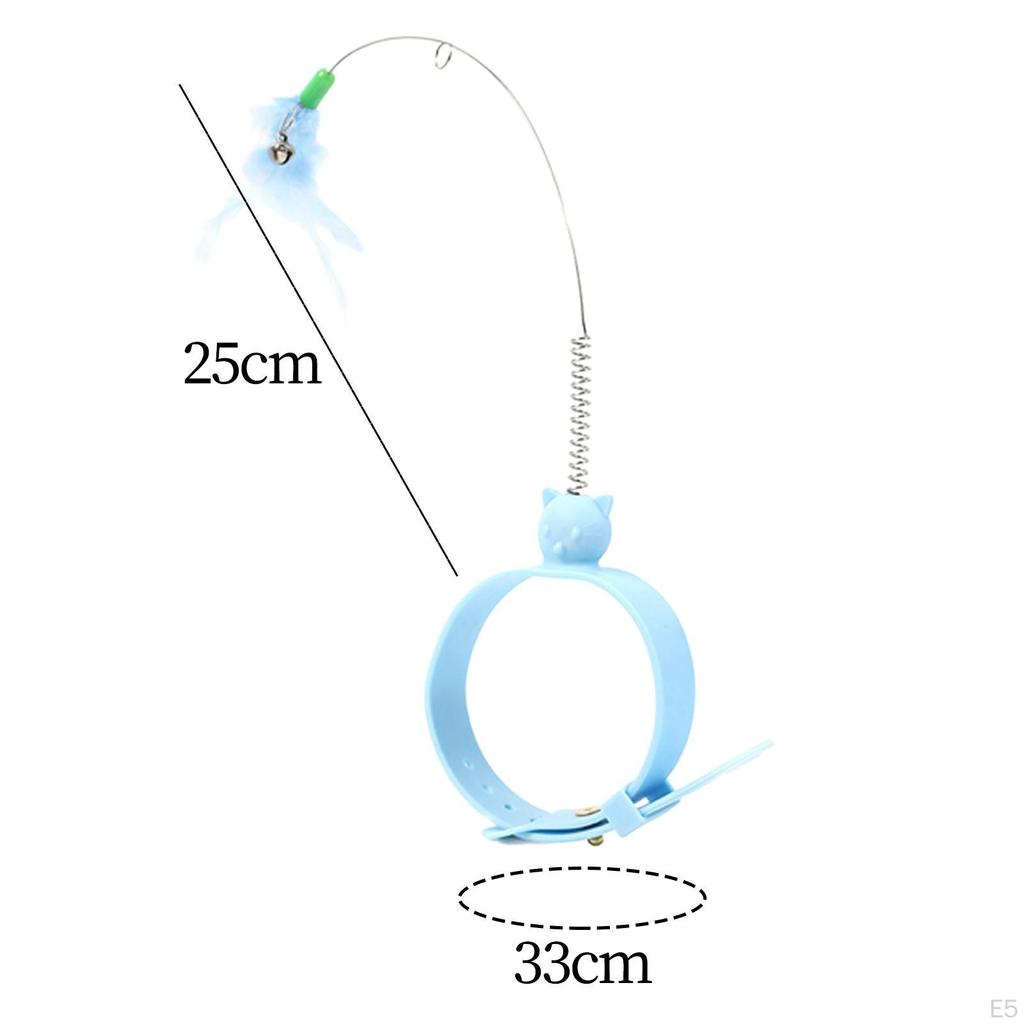 Cat Feather Collar Toy Pet Supplies Enrichment Teasing Stick Rod