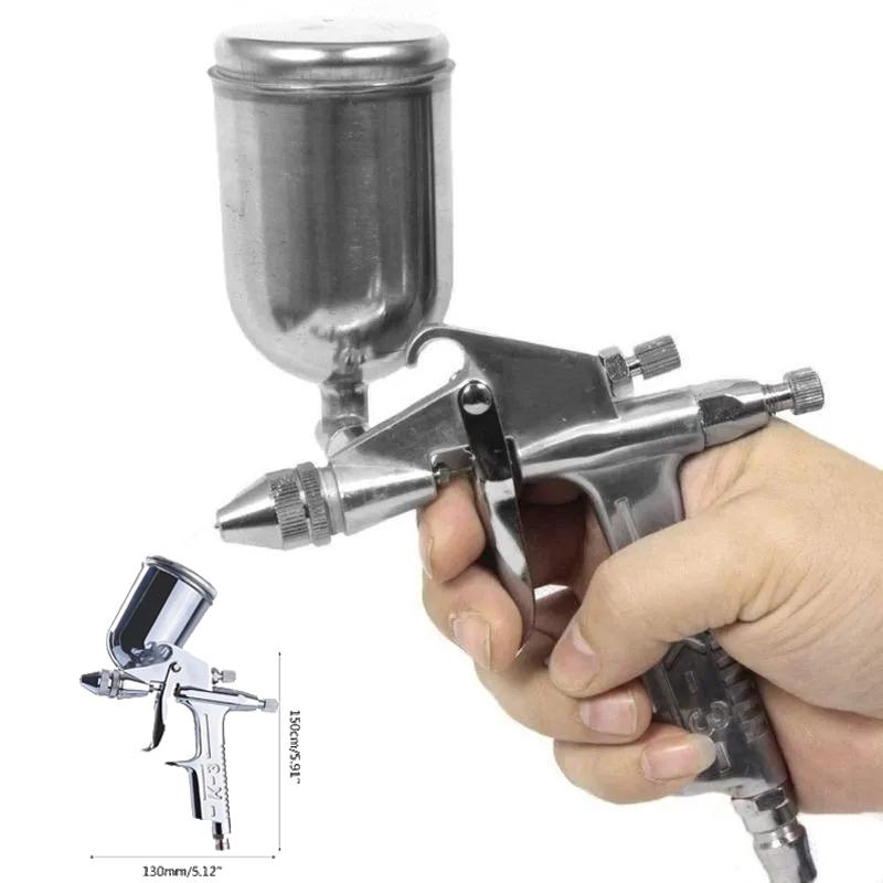 Professional Mini 125ml Air Spray Gun 0.5mm Nozzle Pneumatic Airbrush Kit for Car Painting Furniture Refinishing DIY Repair