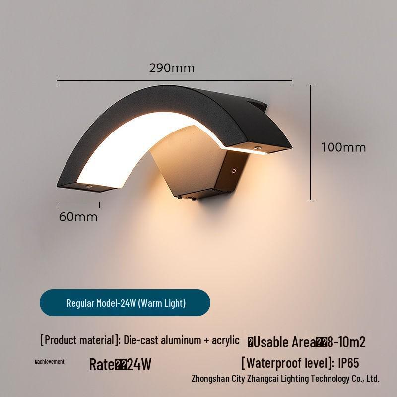 Waterproof LED Outdoor Wall Light with Sensor for Courtyard, Balcony, or Doorway