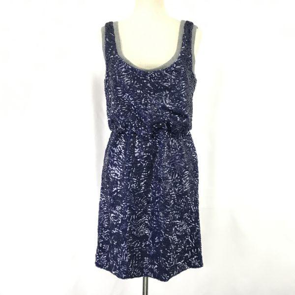 

Платье без рукавов MAX&CO с пайетками Женское M Темно-синее Италия Агент(ИСПОЛЬЗОВАЛ)