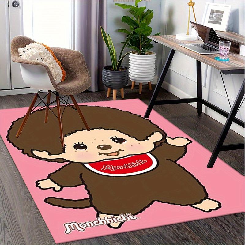 1pc Monchhichi,Cartoon,Character Office Carpet Soft Polyester Non slip Machine Washable Indoor Carpe