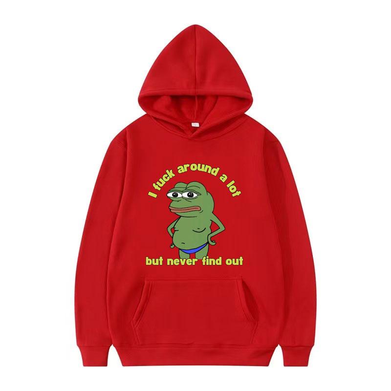 Funny Pepe The Frog Meme Graphic Hoodie Men Women Harajuku Cartoon Humor Sweatshirts Man Oversized Pullovers Hoodies
