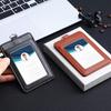 Formal Business 2 Card Slot ID Badge Holder with Lanyard Horizontal and Vertical Styles Suitable for Office and Professionals Cardholders