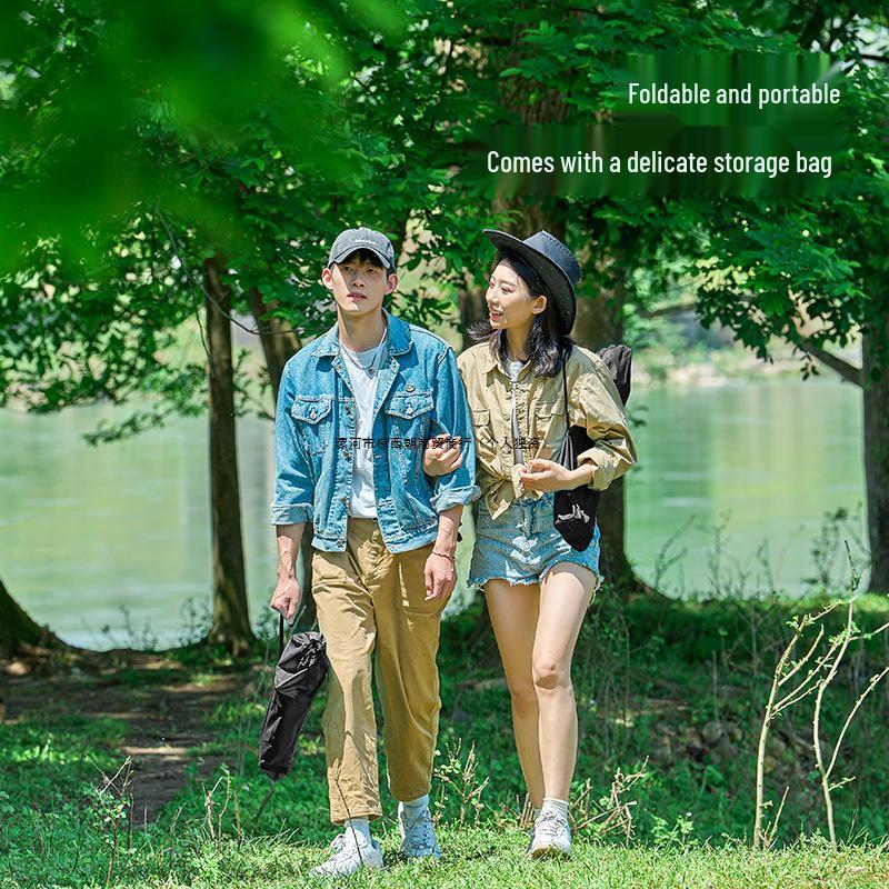 Portable Ultra-Light Folding Camping Chair with Backrest and Storage