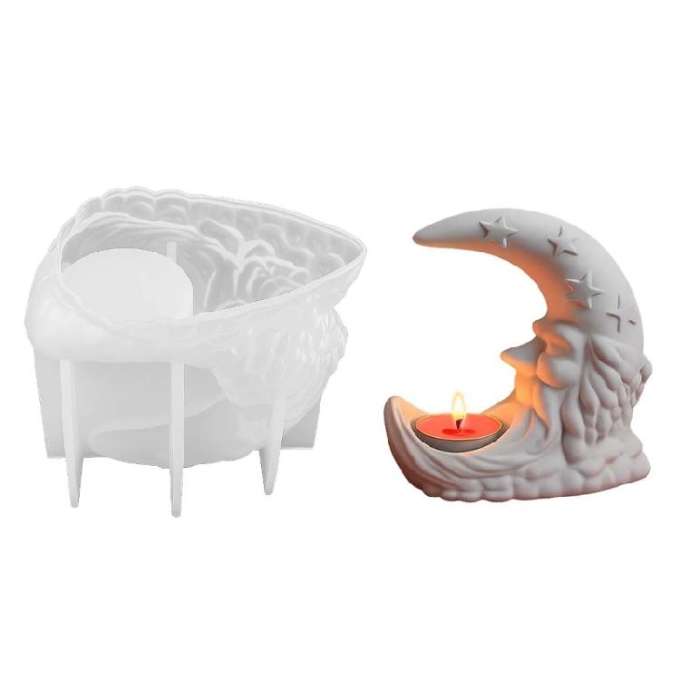 Sturdy Silicone Moon Mould For Customes Candle Projects And Holiday Gifting 1