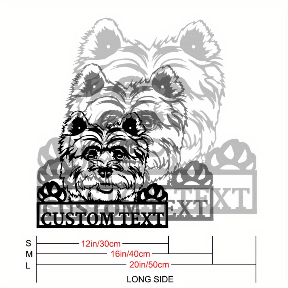 Unique Personalized Cairn Terrier Dog Metal Wall Art, Custom Name Inscribed Home Decor Gift for Dog Lovers