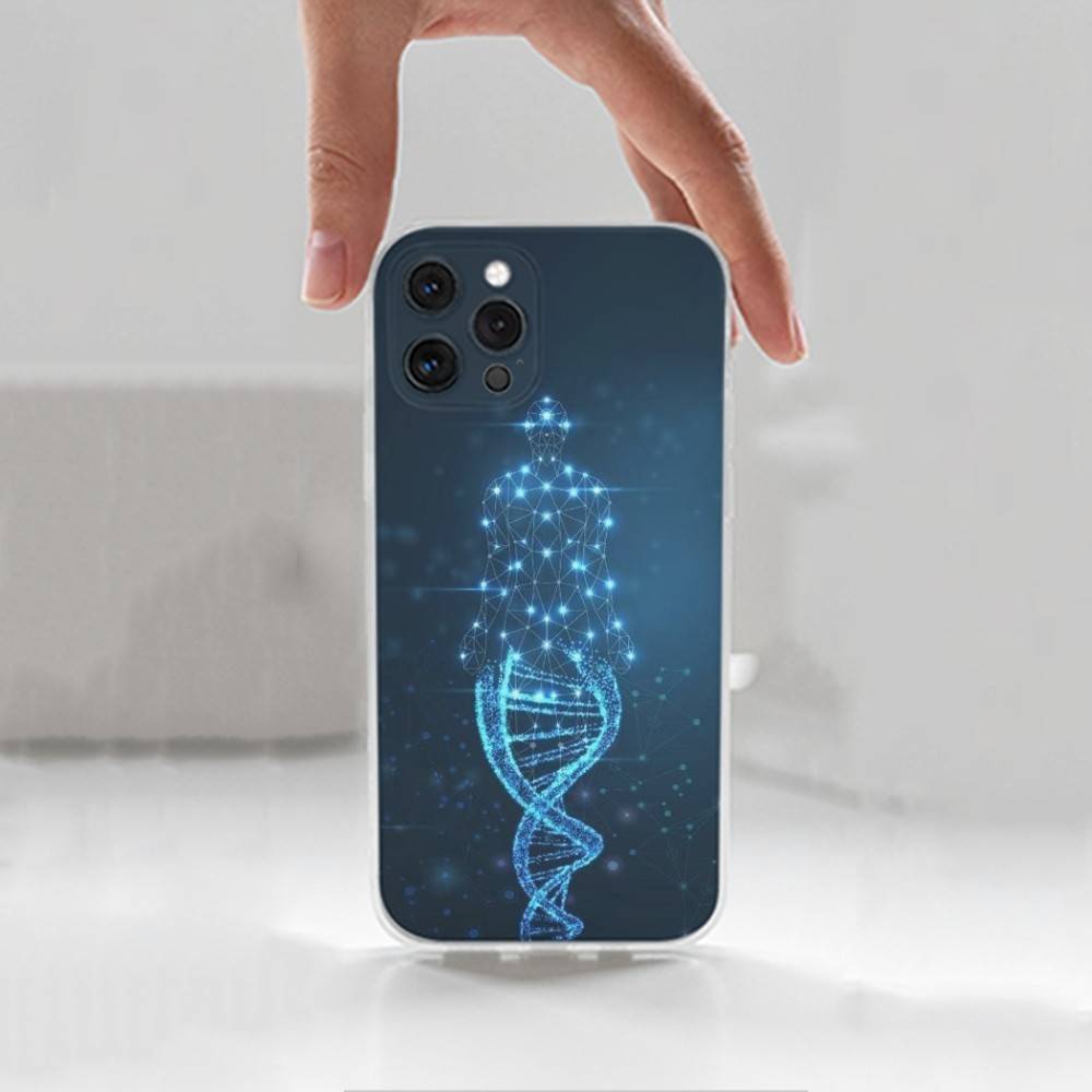 Wissenschaft Biologie DNA Für iPhone Max,14,SE,12,15,Pro,17,Plus,11,XS,Mini,16,X,13,XR,Transparente Weiche Hülle