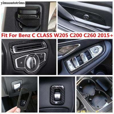 Seat Belt Cap / Window Lift / Hand Brake / Seat Adjust Panel Cover Trim Accessories For Benz C CLASS W205 C200 C260 2015 -