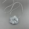 3D Rose Pendant Necklace Versatile Floral Clavicle Chain Simulated Flower Choker