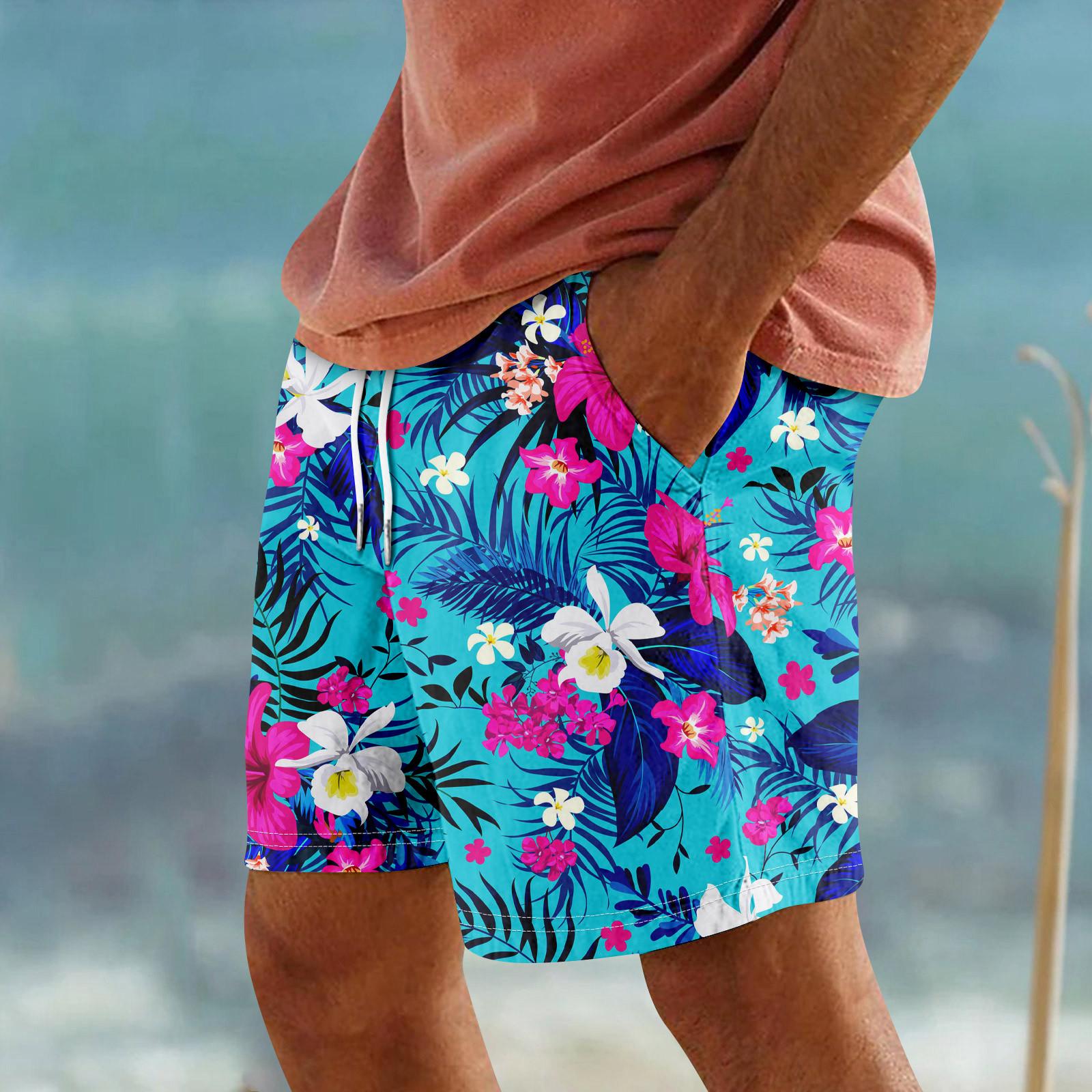 

Мужские спортивные хлопковые льняные повседневные свободные шорты Повседневные пижамы с карманами для бега Брюки XL синий