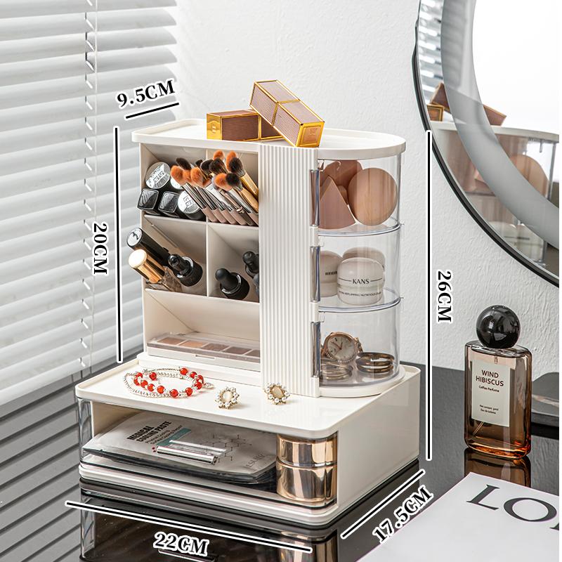 

1Pcs Cosmetic Storage Cabinet Bedroom Cosmetic Storage Display Cabinet Living Room Cosmetic Storage Rack Skin Care Storage Case белый