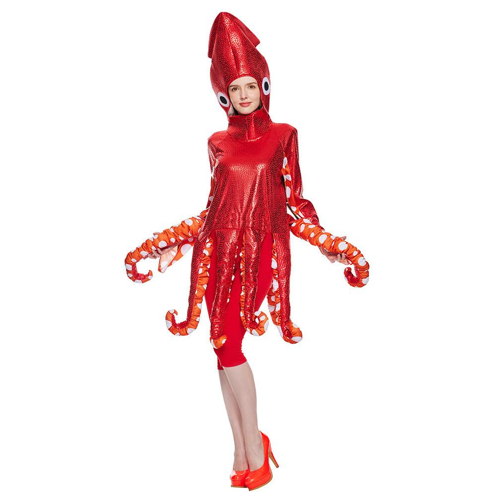 Halloween Marine Creature Octopus Costume For Adults With Polyester Material For Cosplay And Themed Parties