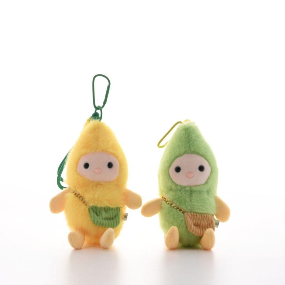 

PP Cotton Banana Plush Stuffed Toy Soft Plush Banana Keychain Home Decor зелений