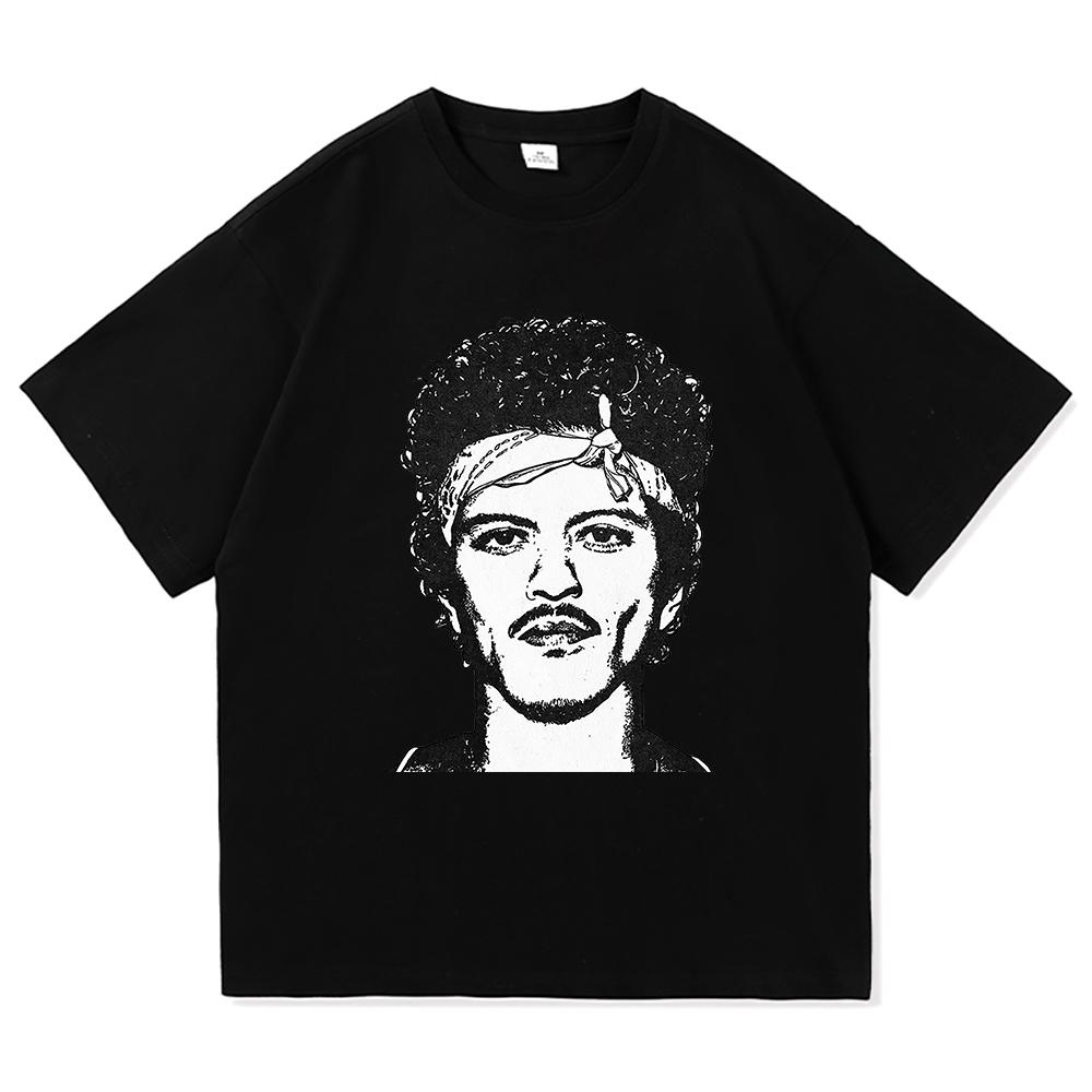 

2026 Summer Retro Mens and Womens Letter Portrait Printed High Quality Round Neck Tshirt 100 Cotton Soft Short Sleeve 4XL