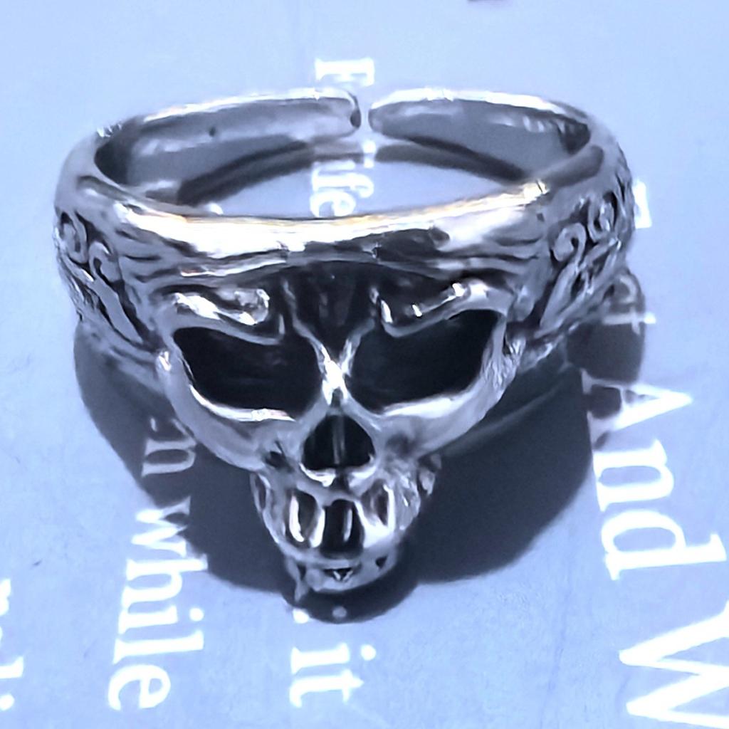 Sex Punk Ring Men's Index Finger Exaggerated Ring British Bulldog Jewelry, Skull Ring