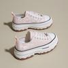 CRLAYDK Classic Canvas Shoes for Women Low Top Casual Platform Sneakers Ladies Printed Fashion Height Increase Walking Tennis