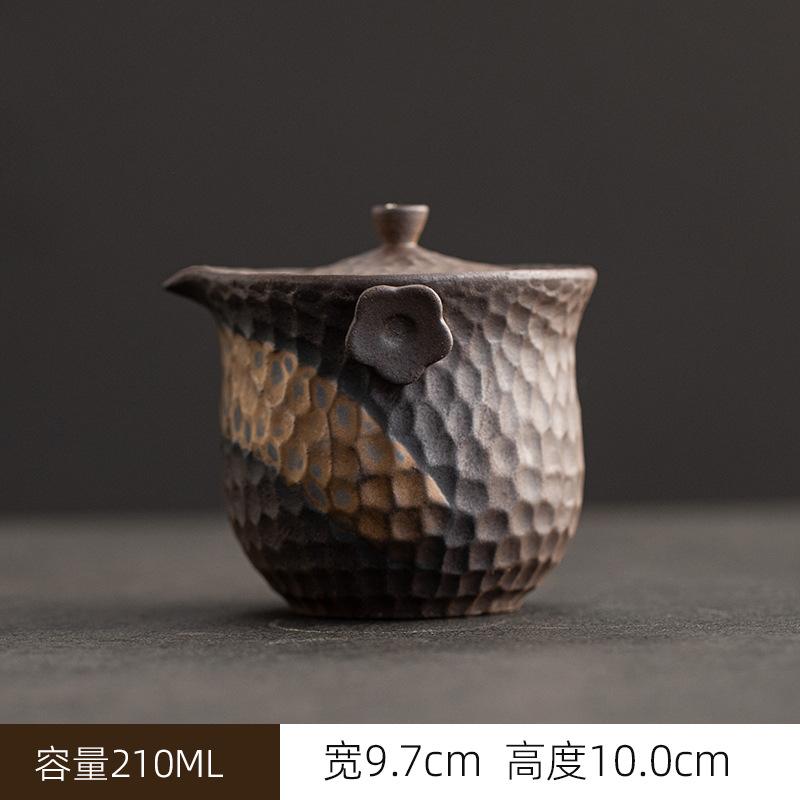 

Lotus Fragrance Teapot Handmade Purple Clay Zen Kungfu Tea Set with Gold Glaze 101-200ml
