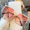 Oversized Square Sun Glasses Ladies  New Luxury Pearl Sunglasses Women Brand Designer Fashion Shades Big Frame Oculos