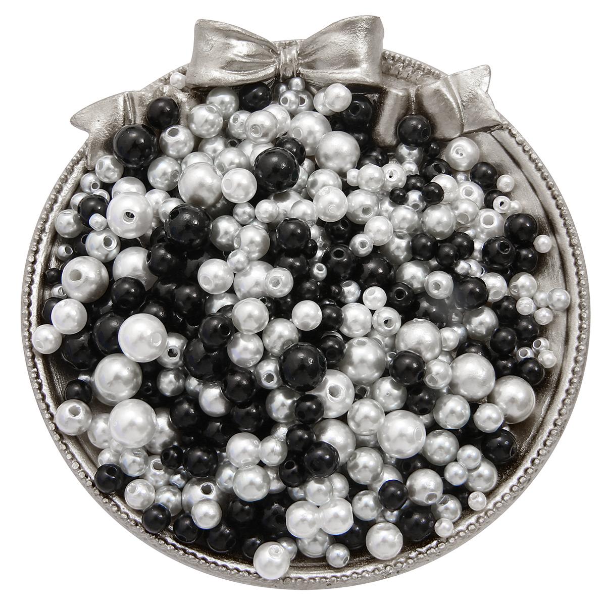 

150 шт. 3-8 мм круглые искусственные бусины из АБС-пластика с прямыми отверстиями для изготовления ювелирных изделий