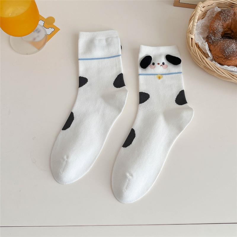 {YY28} Sweet Cute 3D Animal Ears Pig Dog Hosiery Winter Warm Harajuku Cartoon Socks Fashion Home Floor Sock