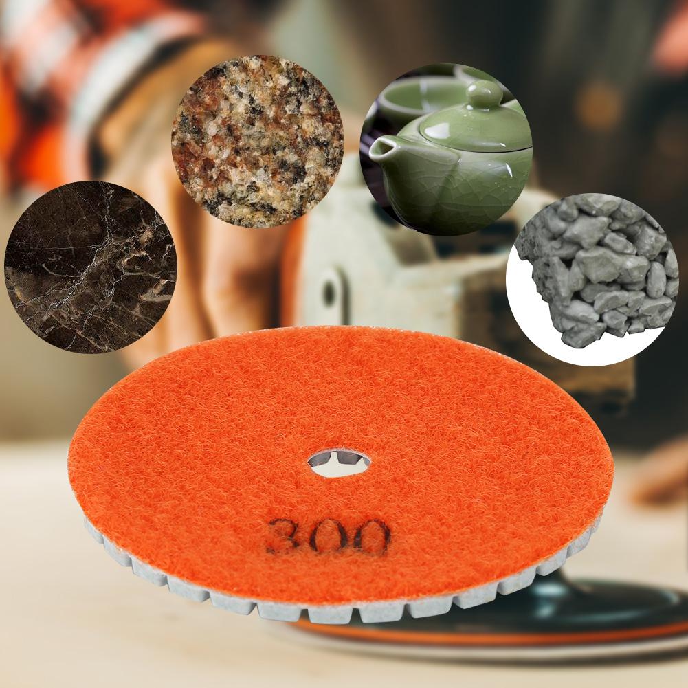 3inch Round Diamond Polishing Pad Granite Marble Grinding Disc Wet Polisher Tool (300#)