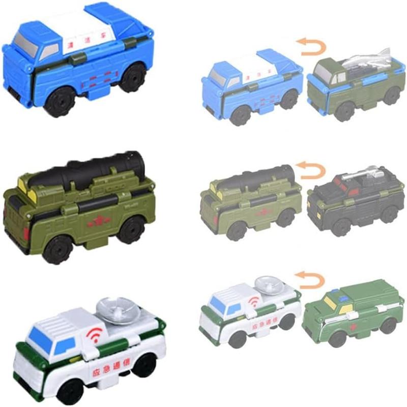 

Машинки-трансформеры Flip Racers, Трансформируемые игрушечные машинки двойного дизайна Flipracers, Flip Racers, Креативные мини-игрушечные машинки-раскладушки 2-в-1 Style 5