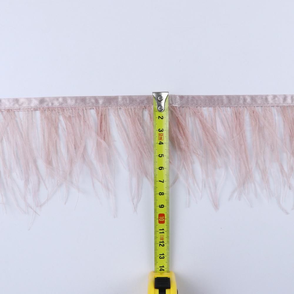 8-10 cm Högkvalitativ Strutsfjäder Trim Frans Naturliga Plymer Band För Hantverk Kläder Sybehör Bröllopsdekoration