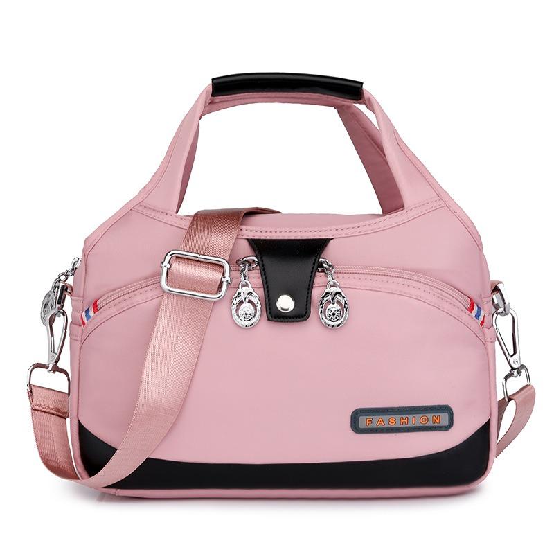 Fashion Handheld Bag Lightweight Oxford Fabric Korean Women Shoulder Bag Casual Large Capacity Water-Resistant Travel Crossbody Bag