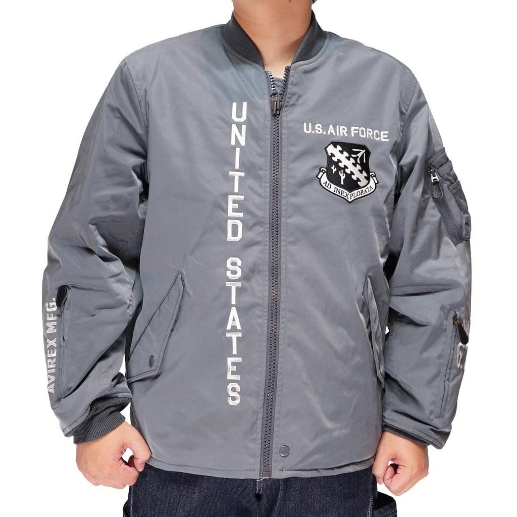 AVIREX Avirex Jacket Outerwear Open Bottom 6122139 14 MA-1 Men's X-15 Gray-XXL