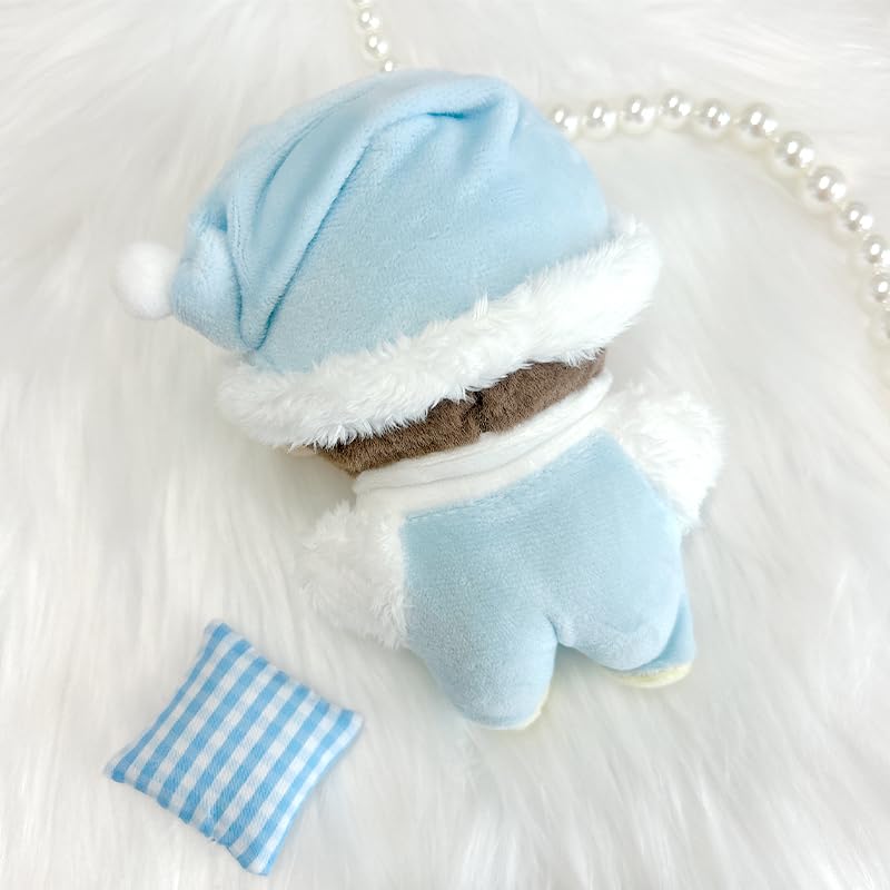 Fluffy Bear Ear Pajamas for Plush Toys (10cm) [Saxe] Plush Clothing, Nuikatsu, Plush Toys [Item]