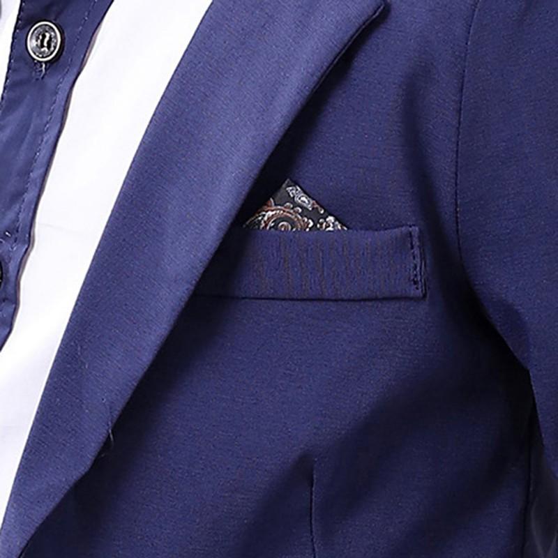 Kid Clothes Set Solid Color Coat+Long Pants 2pcs Child Boys Clothes Suit