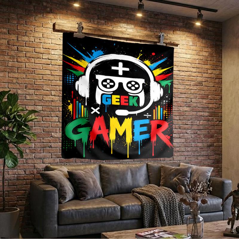 Geek Gamer Culture Printed Tapestry, Wall Hanging,Livingroom, dormitory, Large Wall Decor, Fabric Decor Fan Birthday Gifts