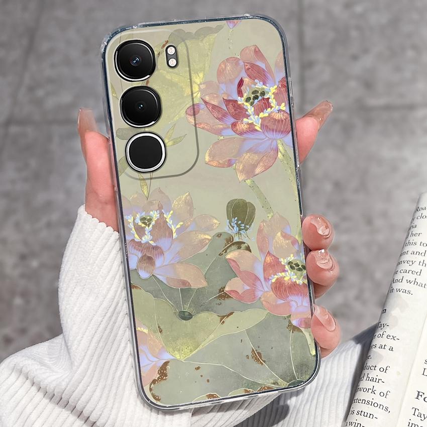 Cute Casing For Vivo Y19s Y19 Y17s Y17 Y16 Y15 Y13 Y12 Y11 Phone Covers Cute Penguin Frog Housing Clear TPU Non Slip Silicone Soft Shell For Vivo Case