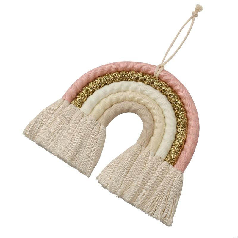 62KD Rainbow Wall Hanging Decor Decorative Boho Wall Ornament for Birhday Party Baby Room Nursery Classroom Wide Applications