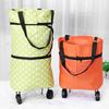 Shopping Cart Bag Portable Metal Bracket Oxford Fabric Strong Load Capacity Storage Pouch Daily Use