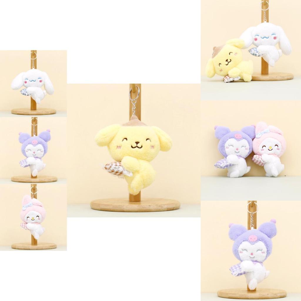 Adorable Sanrio Plush Toy Keychain Featuring My Melody And Cute Kuromi Dolls