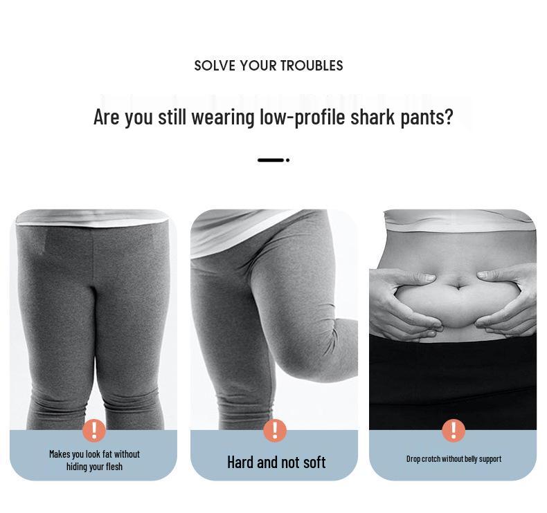 2024 Women's High-Waisted Summer Shark Yoga Shorts with Side Pockets