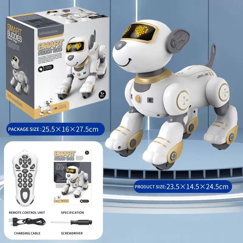 Smart Voice-Controlled Robot Dog: Touch Sensor, Dance, Music, Educational & Programmable Remote Control Toy