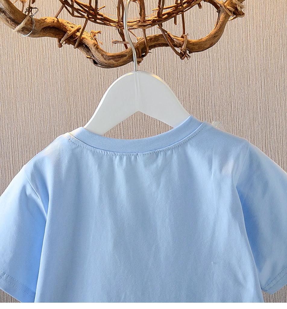 Summer Princess T-Shirt For Girls - Short Sleeve Cartoon Long Tee