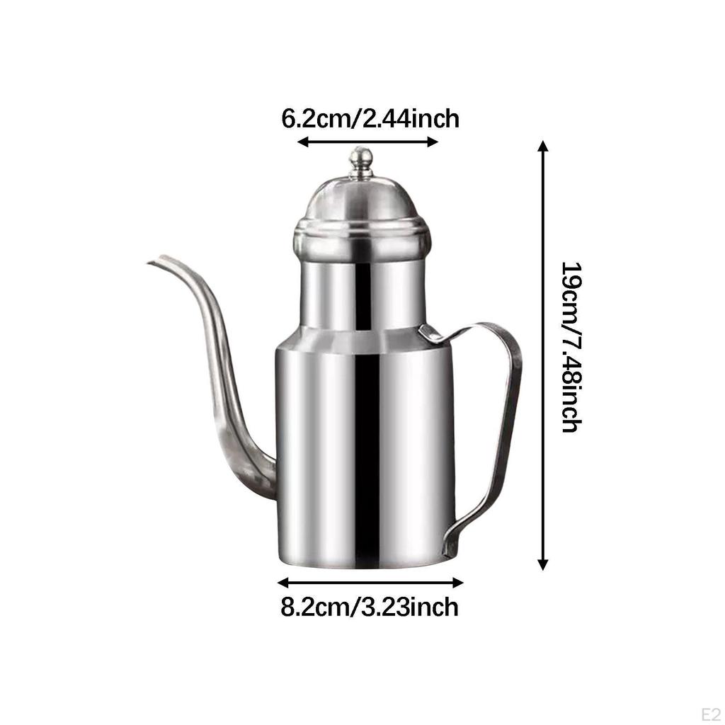 Auslaufsichere Edelstahl-Ölspenderflasche, Behälter mit Griff für die Küche.