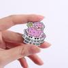 EL SEÑOR ES MI PASTOR Enamel Pins Pink Sheep Bible Quotes Brooches Lapel Badge Cute Cartoon Faith Jesus Jewelry Gift for Friends