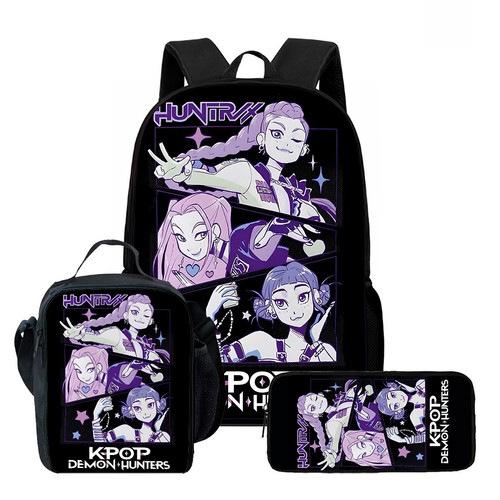 Student Schoolbag Three-Piece Girl Large-Capacity Middle School Student Backpack