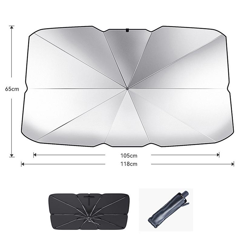 

Автомобильный солнцезащитный козырек, складной зонт для лобового стекла, солнцезащитный козырек, занавеска для переднего окна автомобиля, зонтик от солнца, аксессуары 118*65cm