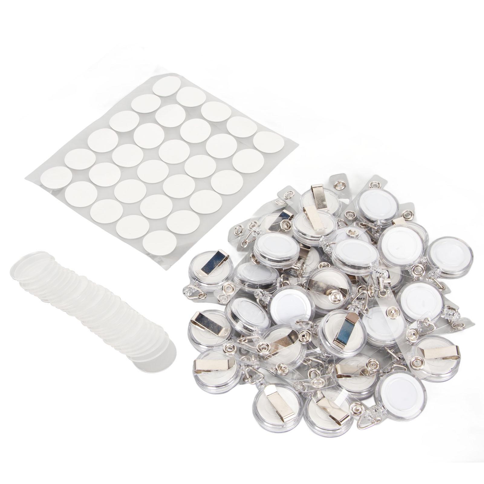 

30 штук Катушки для бейджа Прочные Акриловые Металлические Легкие Долговечные Широко используемые Зажимы для катушки для бейджа для