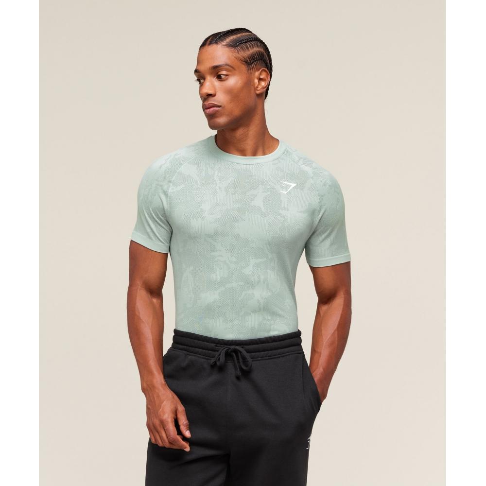 

Gymshark Geo Seamless T shirT Morning Blue celesTe Blue A5a2d Udb5 3XL