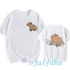 Fashion Capybara T Shirt Men/women EU Szie T-shirt Funny Capibara Harajuku Tees Tops Cartoon Mange Y2k 90s Grunge Tshirt Clothes